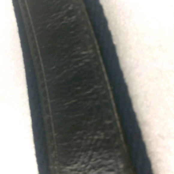 Tweed+💯%Cow Leather Solid Brass Buckle retro belt - Picture 3 of 13